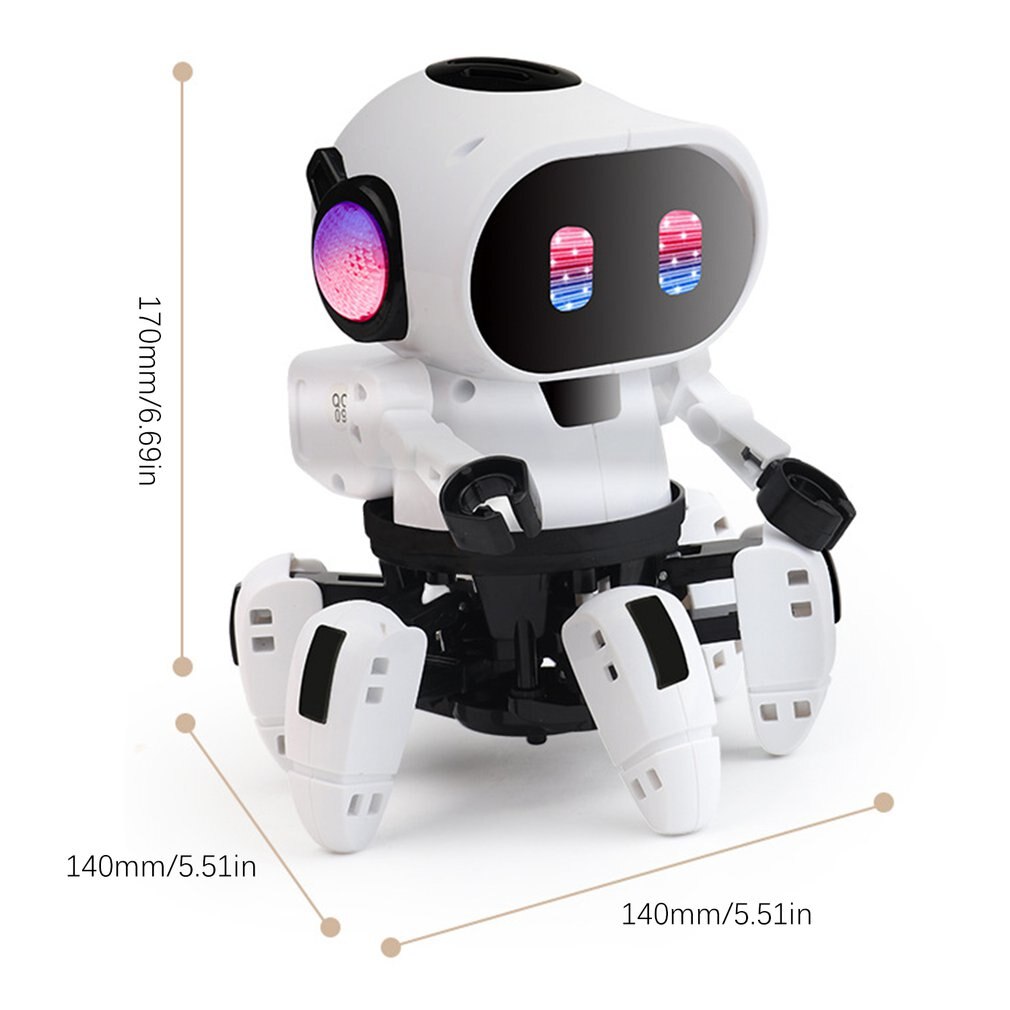 Electric Six-claw Robot Toy Arming Swing Dancing Fish Small Music Children Shaking Toys With Lights Toy