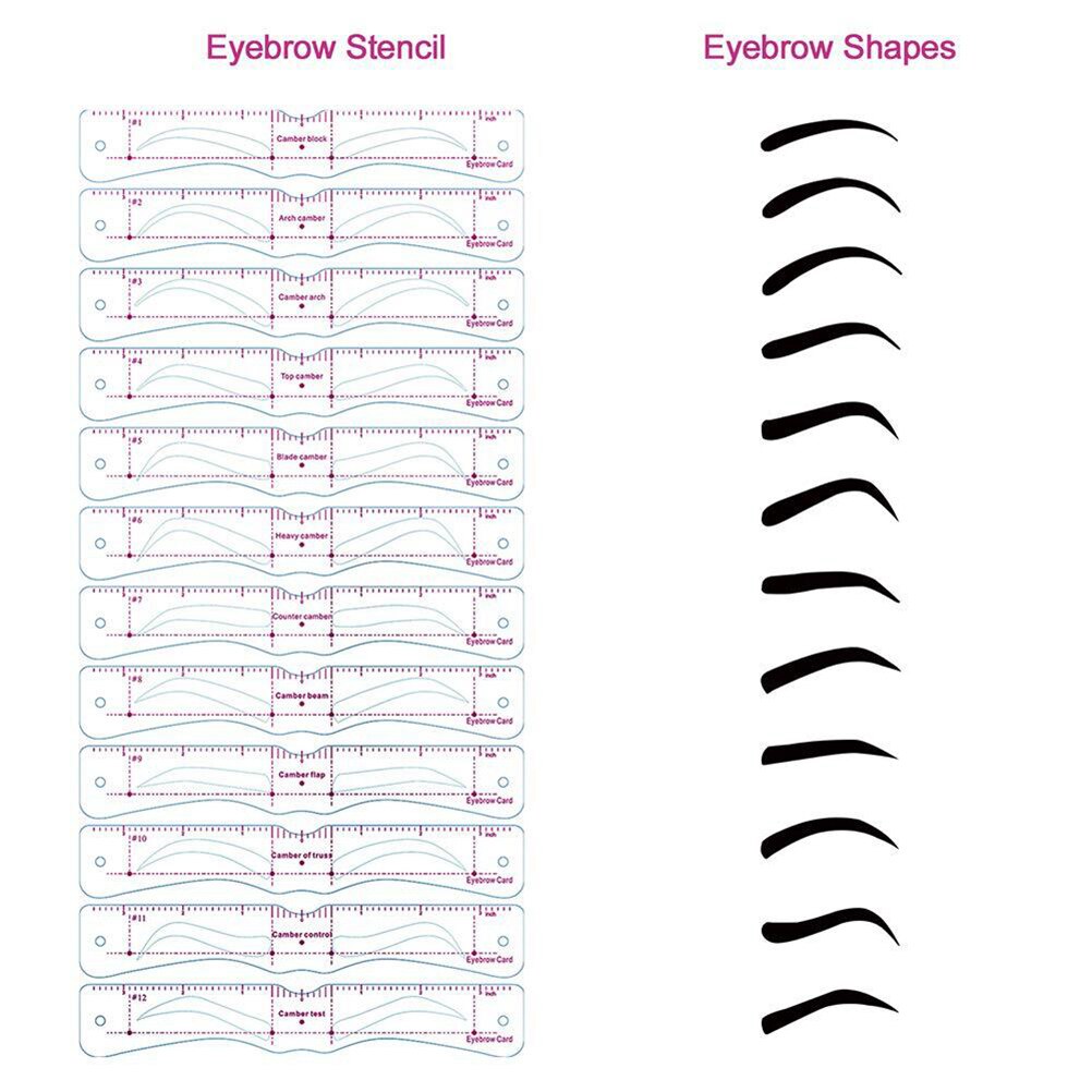 Grooming Shaping Balanced Template Eyebrow Makeup Magic Eye Brow Class Drawing Guide Eyebrow Stencil Card Template Makeup
