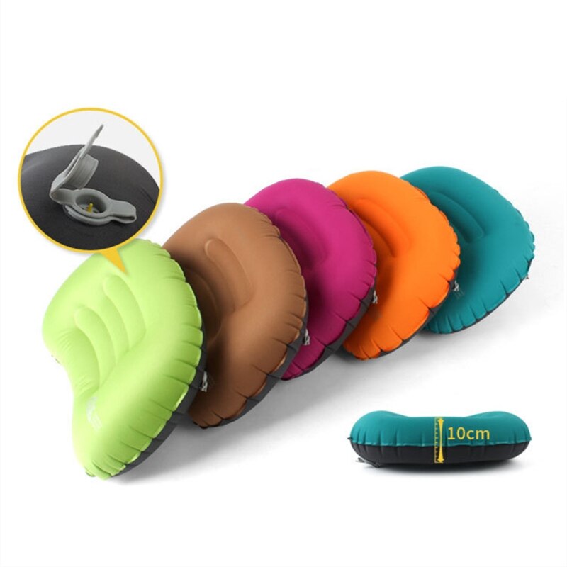 Portable Inflatable Pillow Travel Ultralight Air Pillow Neck Pillow Camping Sleeping Gear Fast Use TPU