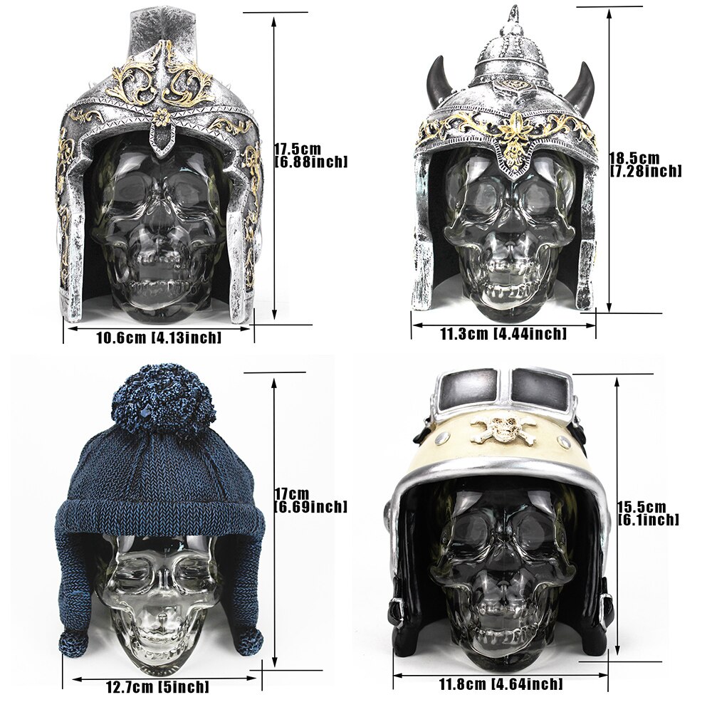 Schedel Fles Viking Helm Romeinse Gladiator Helm Bald Eagle Helm Gebreide Cap Pilot Helm Voetbal Helm Kristal Hoofd