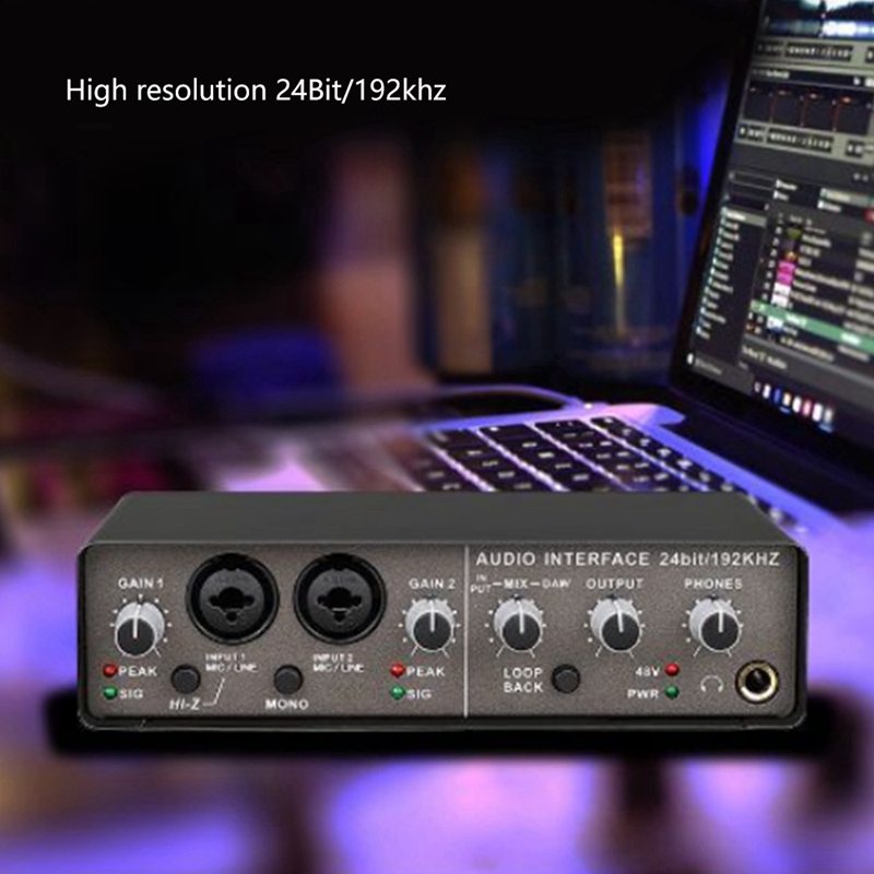 Sound Card Hi-Z Preamplification Converters With A Resolution Of 24 Bits / 192Khz Sound Card For Pc