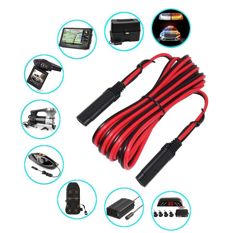 6.5 Feet 14AWG SAE to SAE Extension Cable, Quick Disconnect Wire Harness DC Connector Cord Plug for Trailer RV Boat Camp Solar P