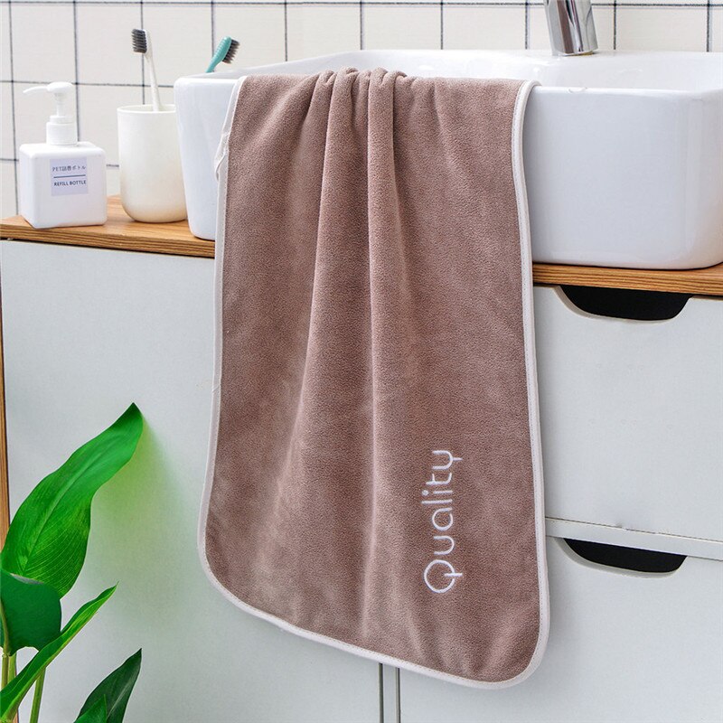 35*75cm Embroidery letter Towel Ultrafine Plain Fibe Face Towel Sport Bath hand Towel Bathroom For Home Hotel Cleaning Hand
