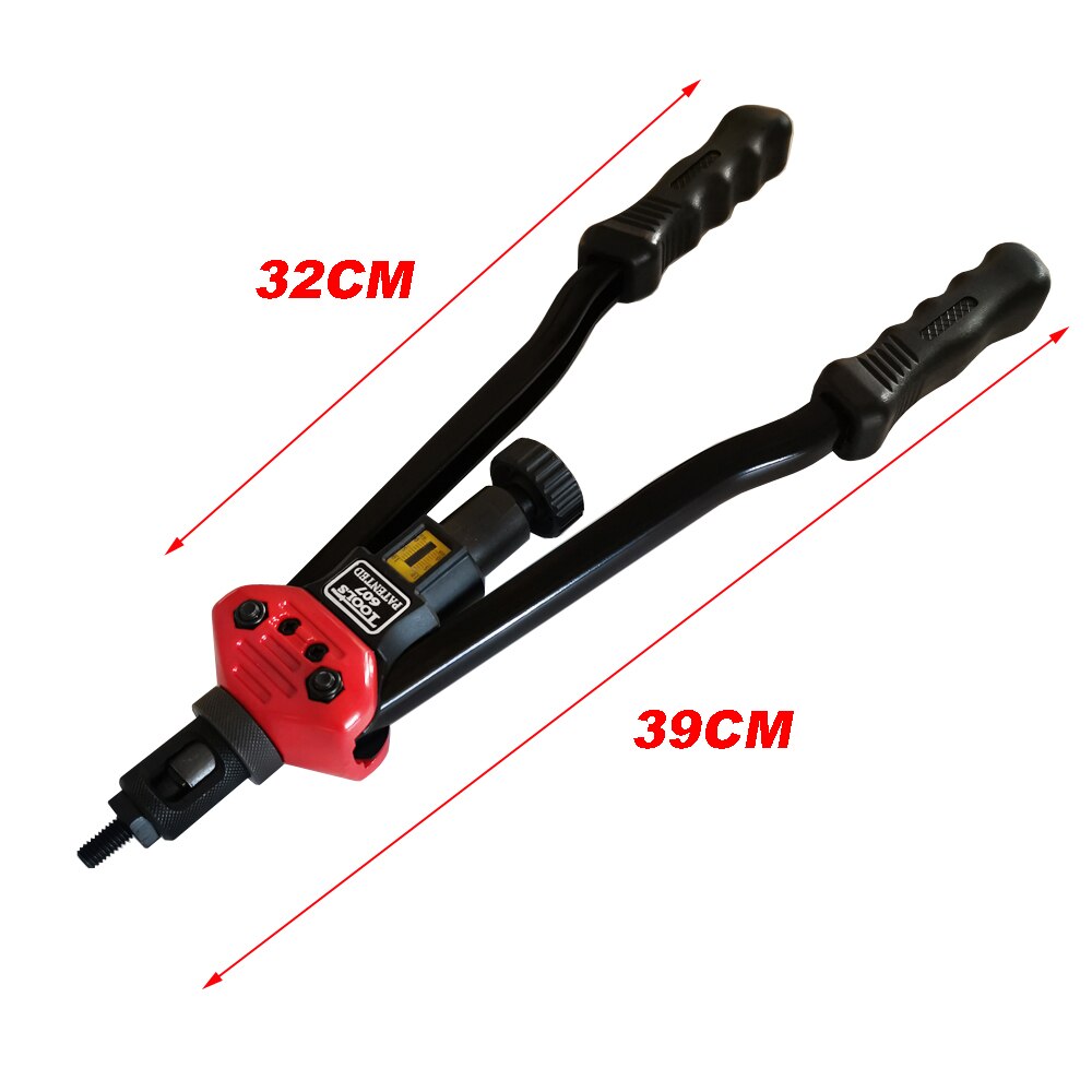 Allsome BT-607 Rivet Nut Tool Hand Blind Klinkhamer Hand Klinkhamer Rivet Gun Met 7 Metric Opspandoorns 70 Pcs Rivnuts