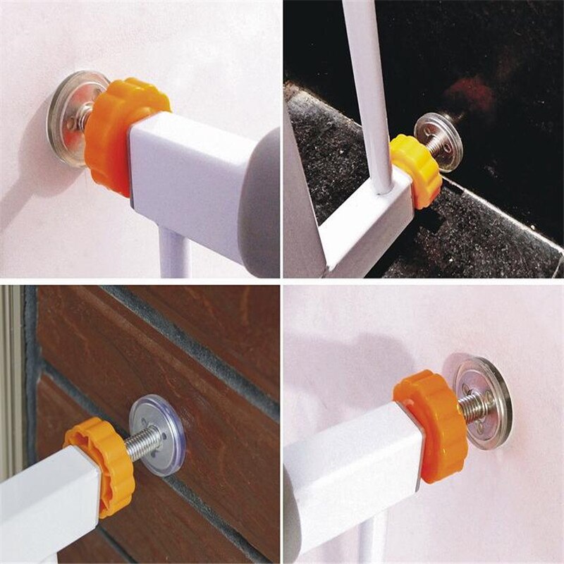 4Pcs/Pack Baby Pet Safety Stairs Gate Screws/Bolts With Locking Nut Spare Part Accessories Kit Baby Safety Doorways