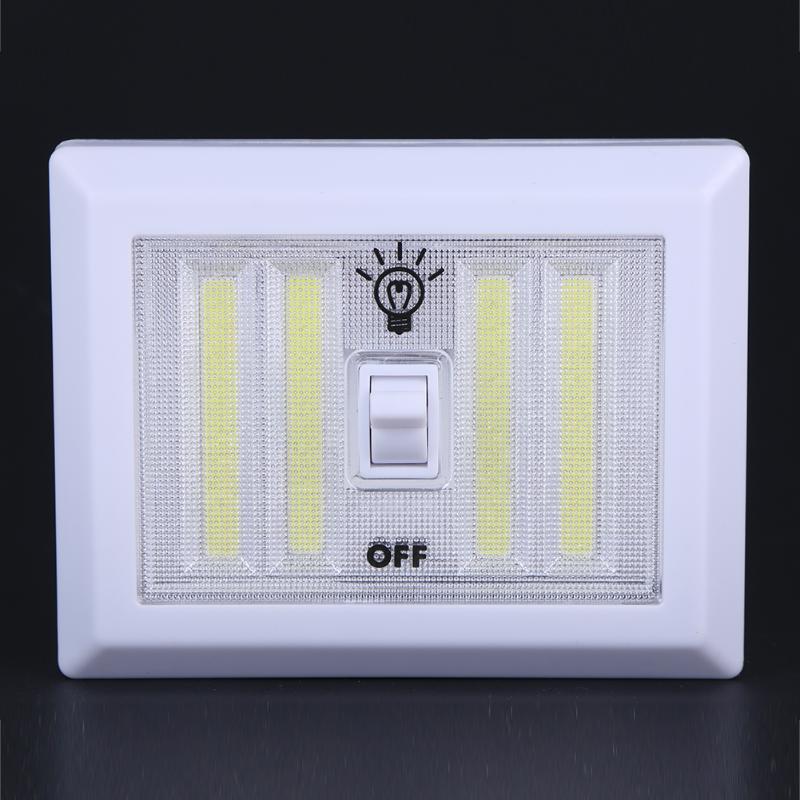 Multifunction LED Night light Emergency Energy saving Door Lights Switch Square Bedroom Lamp Closet Stairs Cabinet Wall Sconce: Default Title