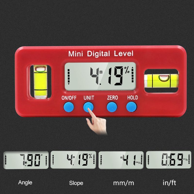 Magnetic Horizontal Angle Meter Electronic Digital Display Protractor Level Inclinometer Angle Ruler 100mm