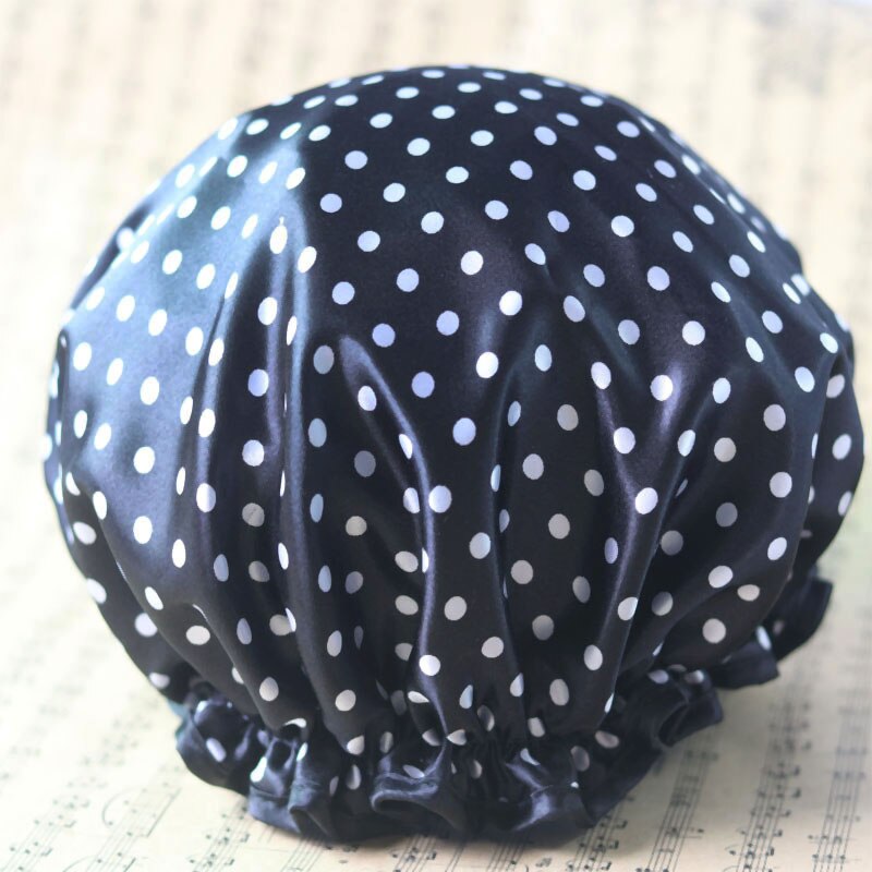 Mooie dikke dames douchekappen kleurrijke dubbele laag bad douche haarbedekking volwassenen waterdichte huishoudelijke producten 27 x 11cm tb: Stijl 13