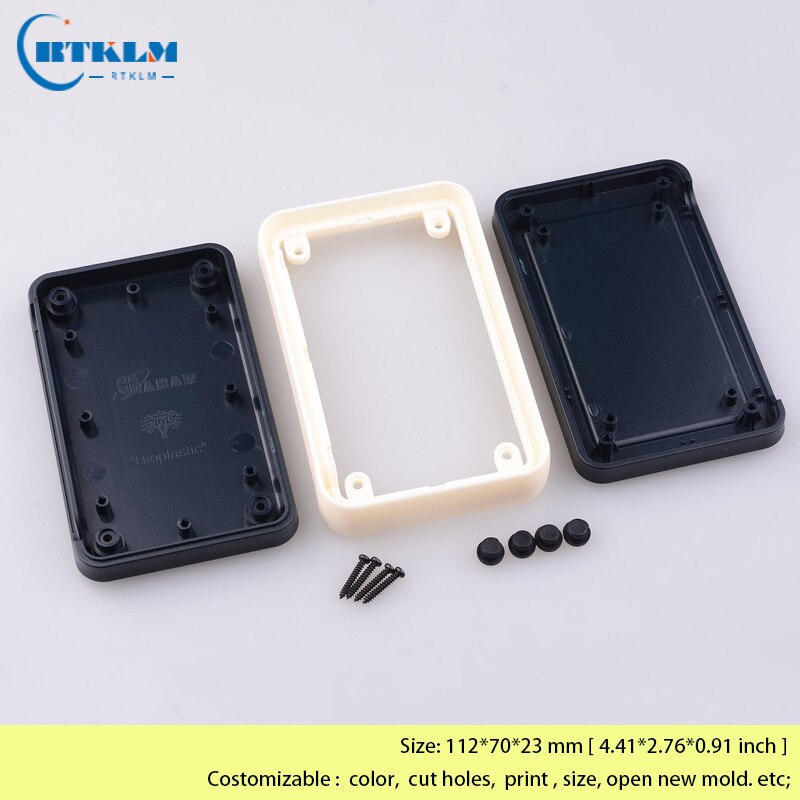 Handheld plastic enclosure abs plastic junction box power supply distribution box diy speaker box control enclosure 112*70*23mm