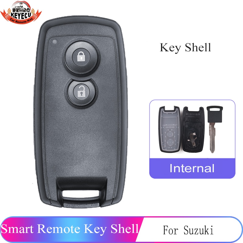 KEYECU Replacement Keyless Entry Remote Key Shell 2 Button Fob + Uncut Blade for Suzuki SX4 Grand Vitara Swift