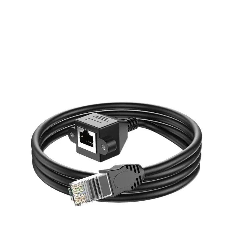 Cavo RJ45 da 8 spillo maschio a femmina Ethernet LAN prolunga di rete connettore per montaggio a pannello a vite cavo di prolunga gatto5E gatto6E RJ 45