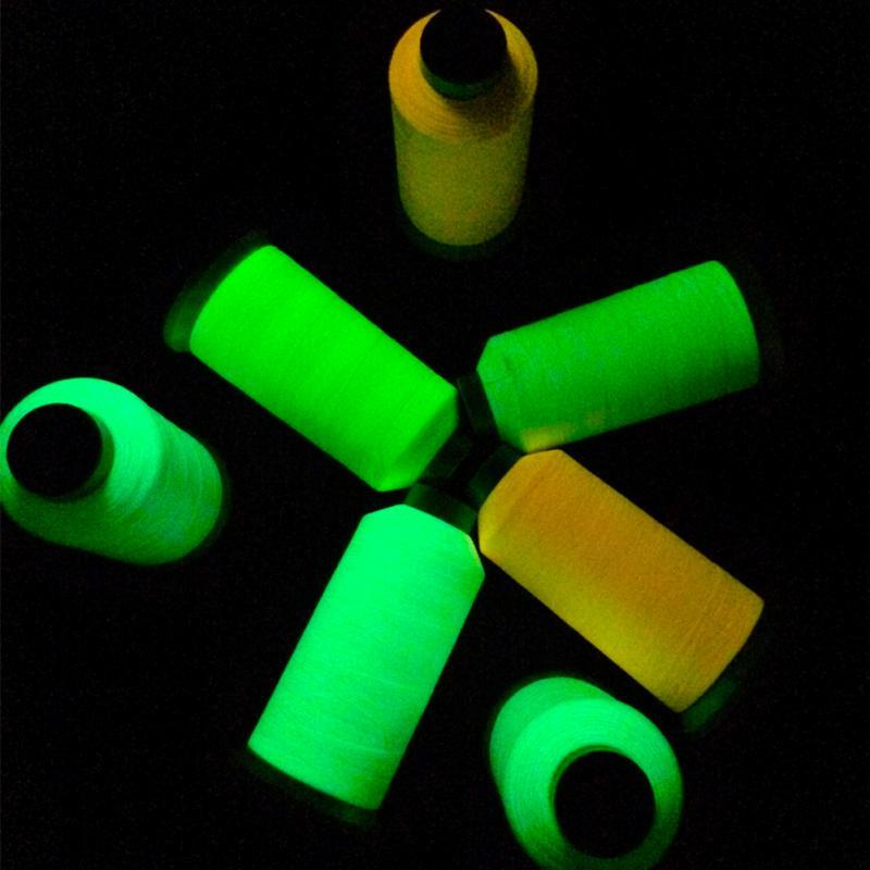 2 rolki hafty nici do szycia 1000 metrów szpula Luminous świecące w ciemności maszyna do szycia szycia akcesoria do rękodzieła