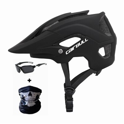 Cairbull GELÄNDE Sport Radfahren Helme Komfortabel MTB Straße Fahrrad Motorrad Helm Casco Ciclismo Fahrrad Helm mit Sonnenblende: Schwarz / 58-62 cm