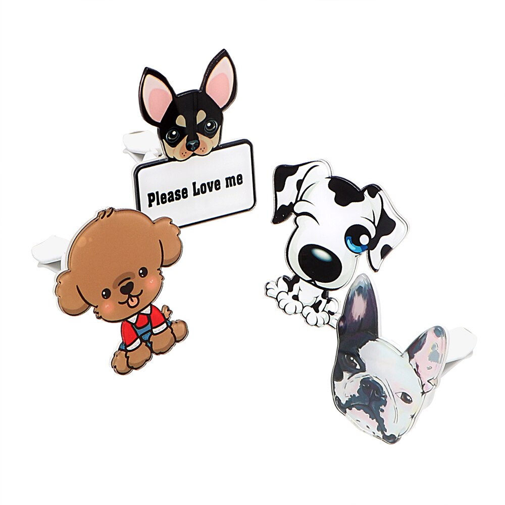 FORAUTO Lufterfrischer Klimaanlage Steckdose Clip Auto Steckdose Parfüm Auto-Styling Auto Ornament Solide Duft Niedlichen Welpen Hund