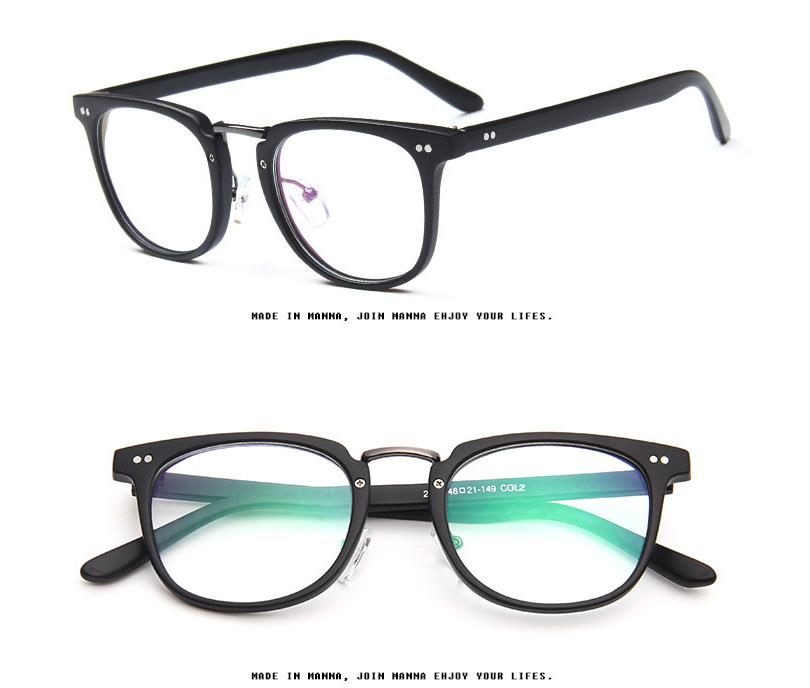 Clear Lens Glasses Men's Glasses Frame Square Optical Eyewear Retro Transparent Myopia Prescription Eyeglasses Frame