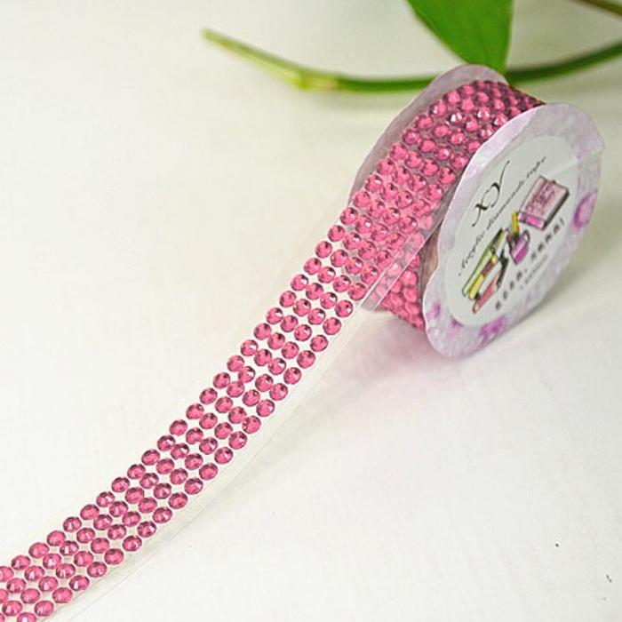 Kristal kleurrijke acryl zelfklevende strass steentjes sticker tape knutsel glitter edelsteen diy stickers voor scrapbooking kunst decoratie