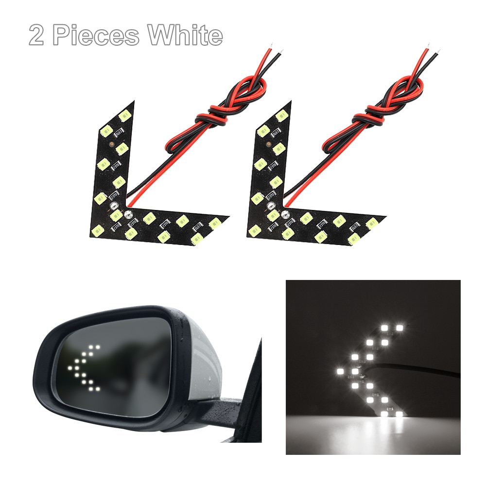 2Pcs 14 Smd Arrow Panel Led Draaien Licht Voor Auto Auto Achteruitkijkspiegel Indicator Richtingaanwijzer Lamp 12V Dc