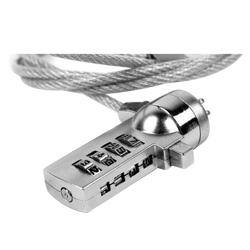 Silver 1.2 m 4 Laptop security lock for laptop