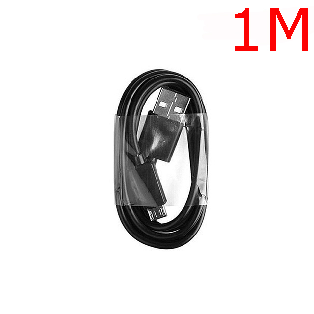 Micro Usb Universele Datakabel Standaard Hoofd Oplaadbare Lange Parachute Kabel 1 m/2 m/3 m Micro Usb-poort voor Android Telefoons: Black