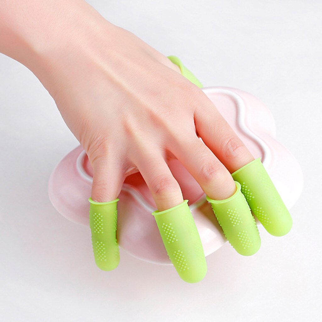 Glue Prevent scalding Finger Caps 12pcs Silicone Finger Protectors In 3 Sizes Finger Protectors Kitchen Knives Accessories