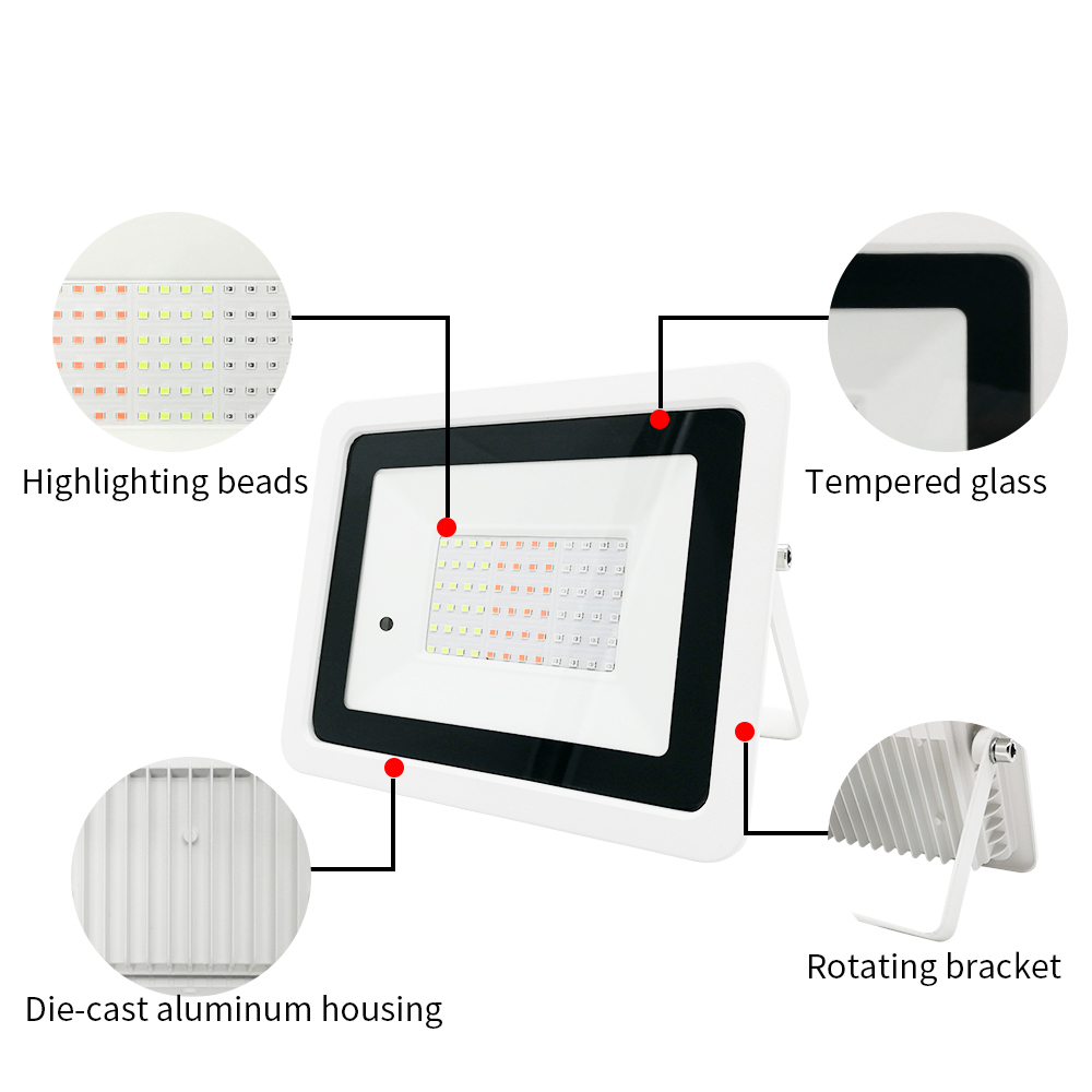 Proyector LED RGB 20W 30W 50W 100W luces LED RGB IP68 foco LED impermeable 110V / 220V proyector de Navidad al aire libre