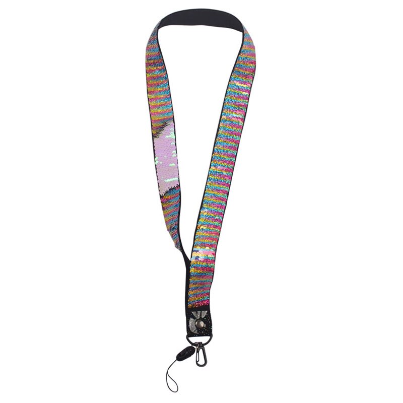 Moda dupla cor lantejoulas tecido de banda larga ajustável cordão do telefone móvel para o iphone 11 xs correia pescoço pendurar corda: 3