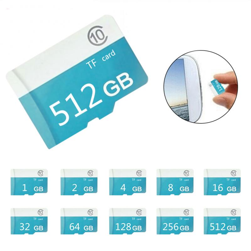 1Pc Flash Card Tf Card Class 10 Flash Geheugenkaart Microsd 1/2/4/8/16/32/64/128/256/512Gb Voor Laptop Tablet Smartphone Adapter