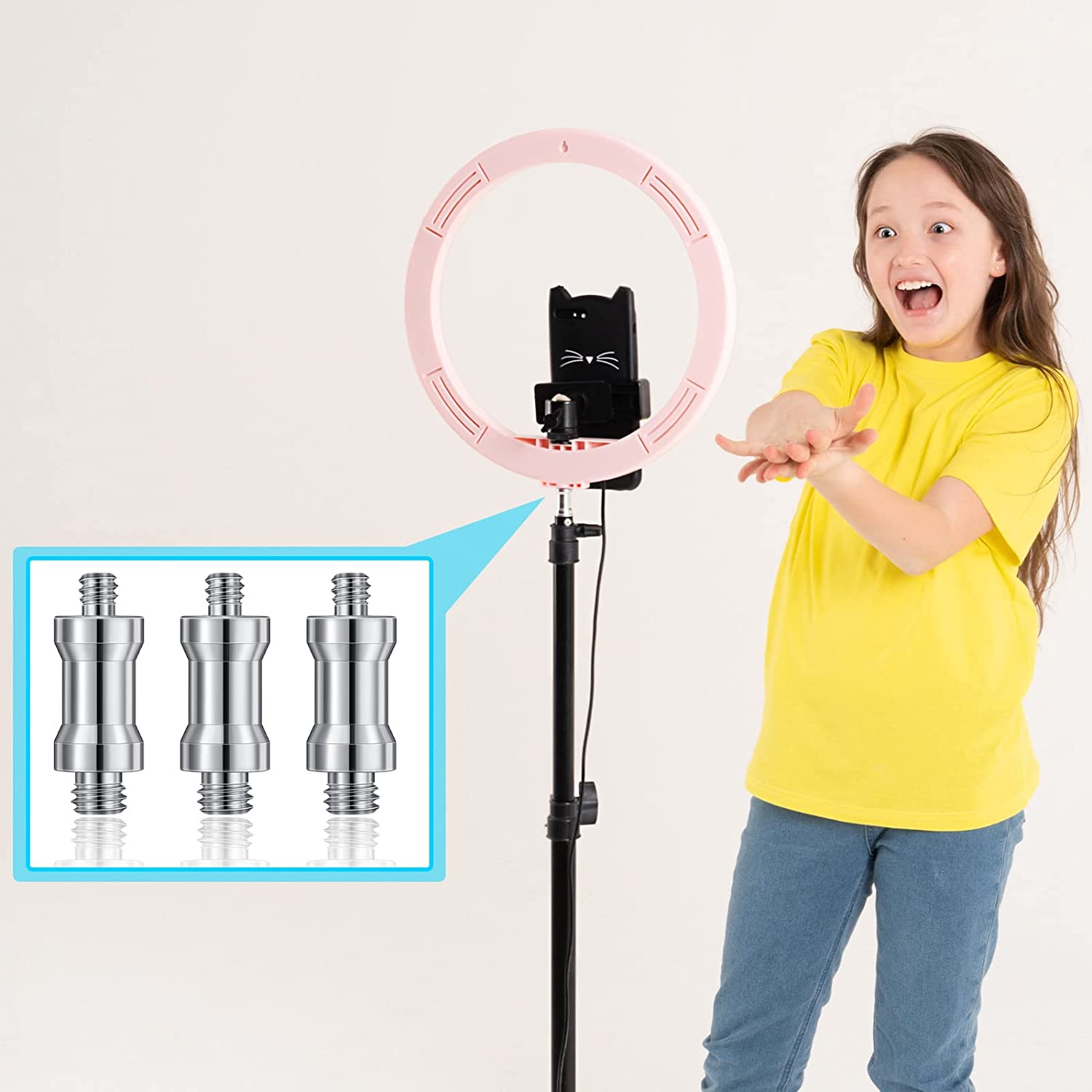 10 Stck 1/4 zu 3/8 Zoll Konverter Gewinde Schrauben Kamera Gewinde Schraube Stativ und Kamera Adapter einstellen für Stativ, einbeinstativ, Digitale