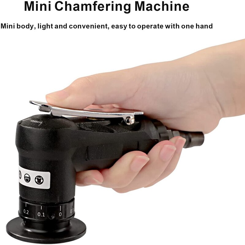 -Mini Pneumatic Chamfering Machine 45 Degree Arc Handheld Beveling Trimming Machine for Metal Trimming and Deburring