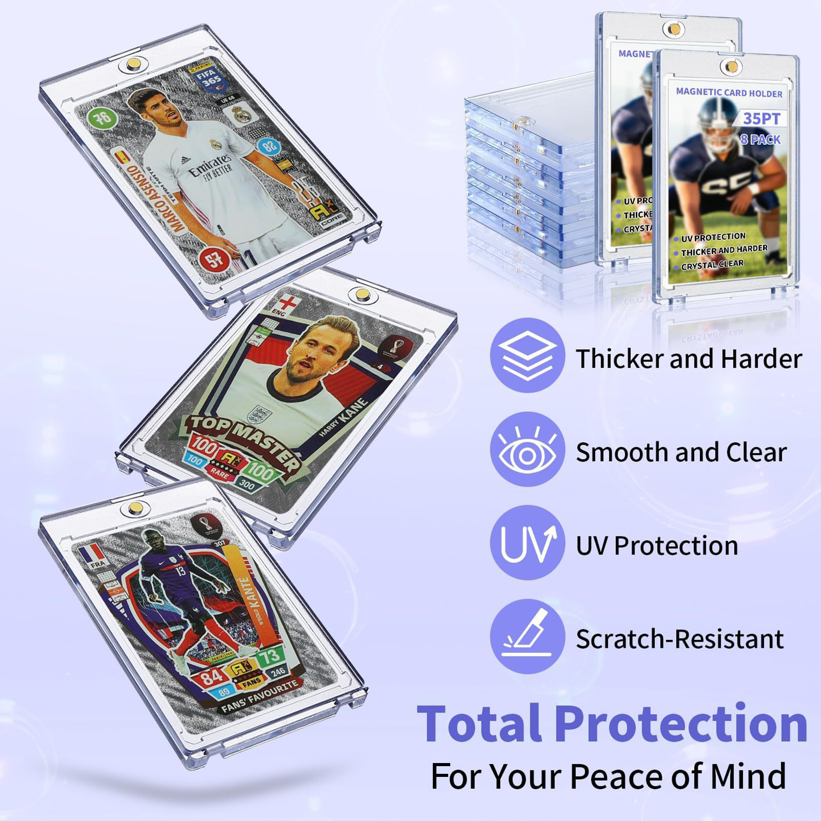 1/6Pcs Magnetic Card Holder Clear Acrylic Photo Protectors Display Case Idol/Sports Star Photo Cards Organizer Year