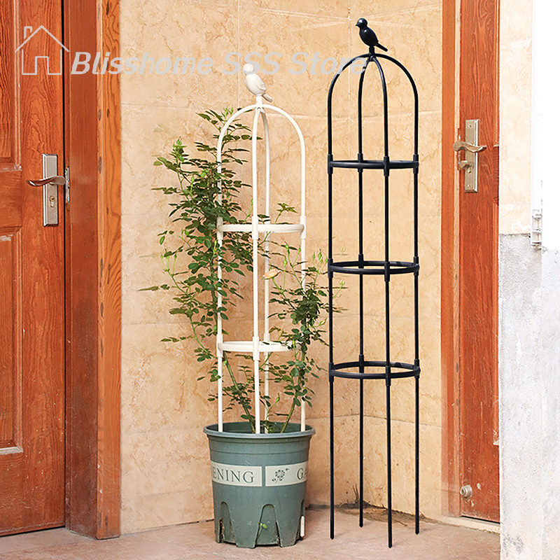 【S】1Set Climbing Plant Trellis Garden Support Cages For Flowers Plants Support Frame Trellis Climbing DIY Flower Vines Pot Stand