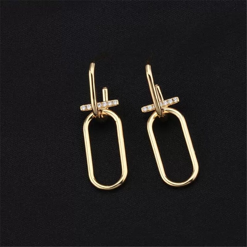 Trendy Gold Color Square Alloy Earrings For Women Unique Geometric Statement Earrings Party Jewelry Wedding Accessories