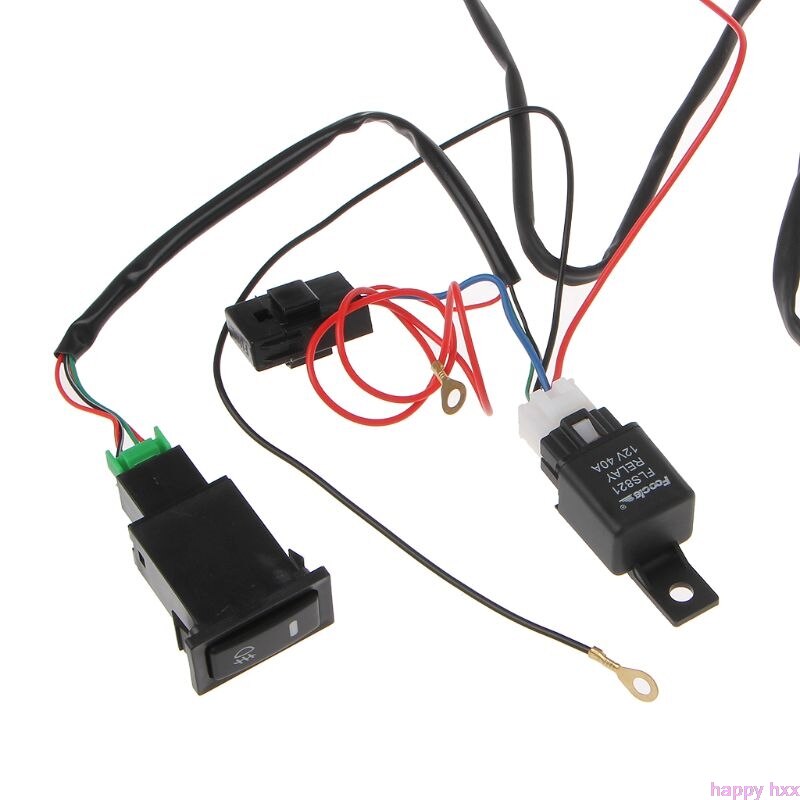 Universal 12V 40A Relay Wiring Harness With On/Off Switch Kit For Car LED Fog Light