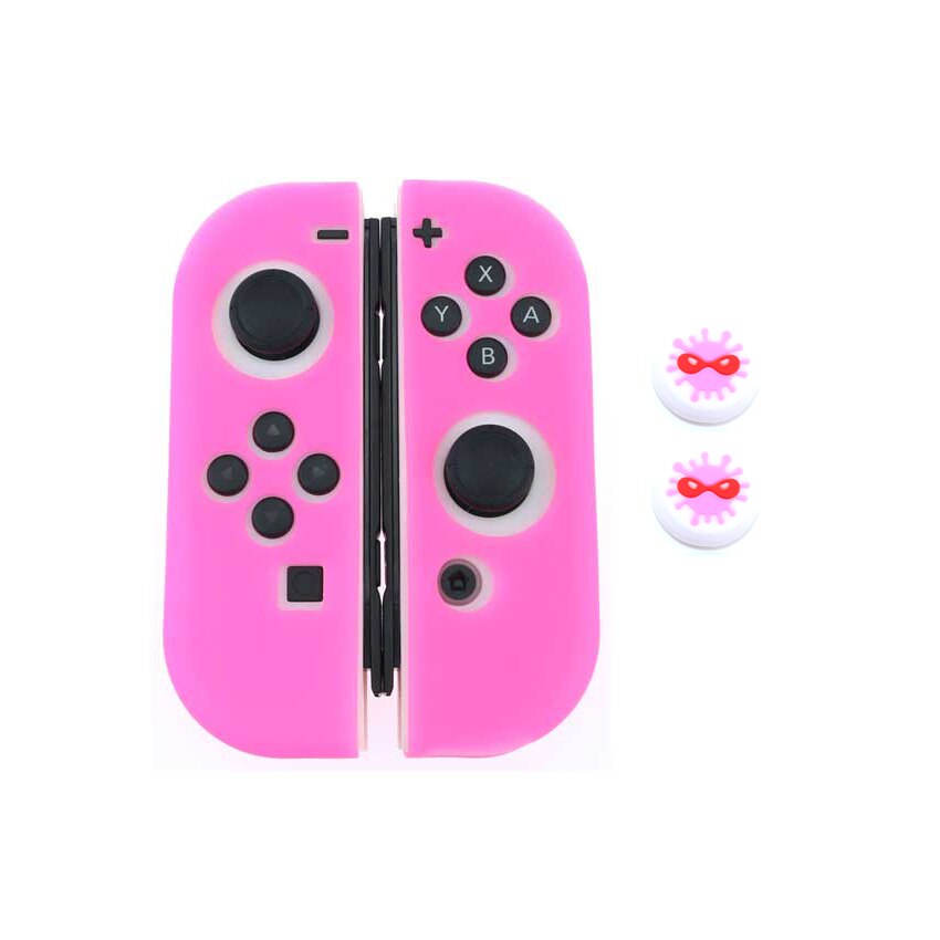 YuXi della Gomma di Silicone Copertura Della Cassa Della Pelle Per Nintend Interruttore Lite NS Gioia Con JoyCon Controller Con Thumb Stick Grip Joystick cap: M-M