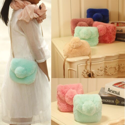 Children Kids Girls Cat Tassel Handbag Shoulder Messenger Bags Crossbody Wallet
