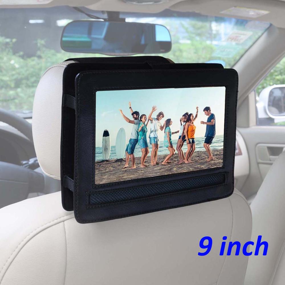 Car Headrest Mount Holder for Portable DVD Player with 9 inches Swivel & Flip Screen