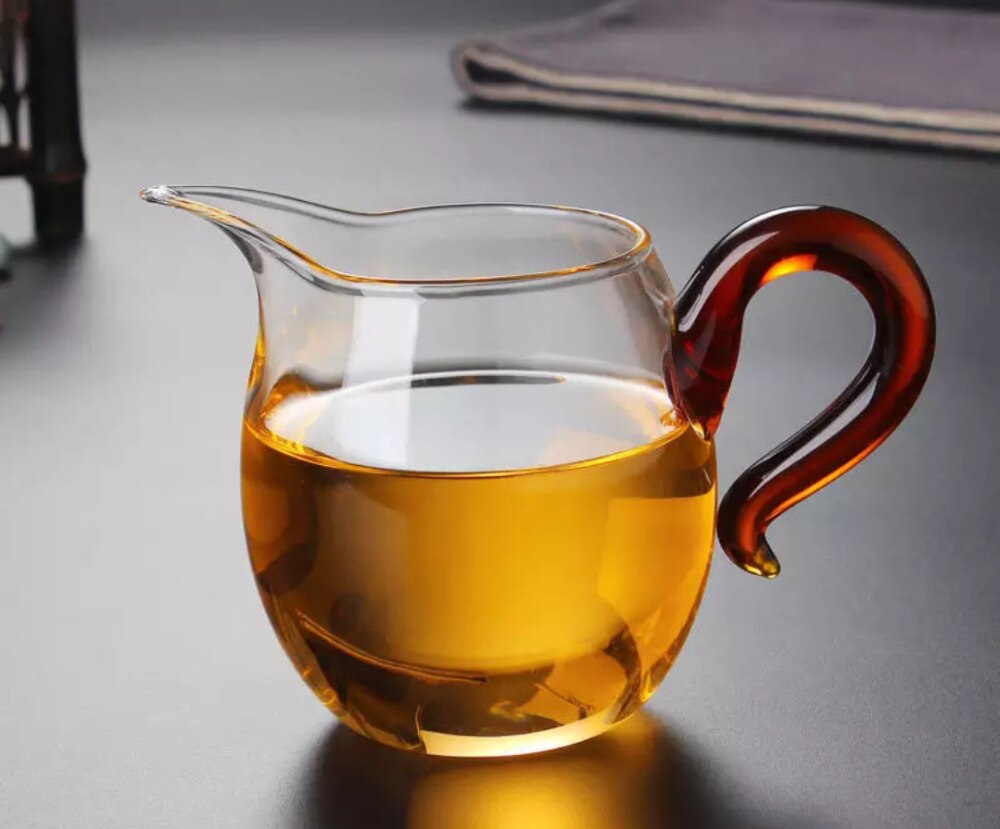 Rättvis ( gongdao) mugg gjord av värmebeständigt glas mikrovågsugn säker teware hälsa kung fu tekanna