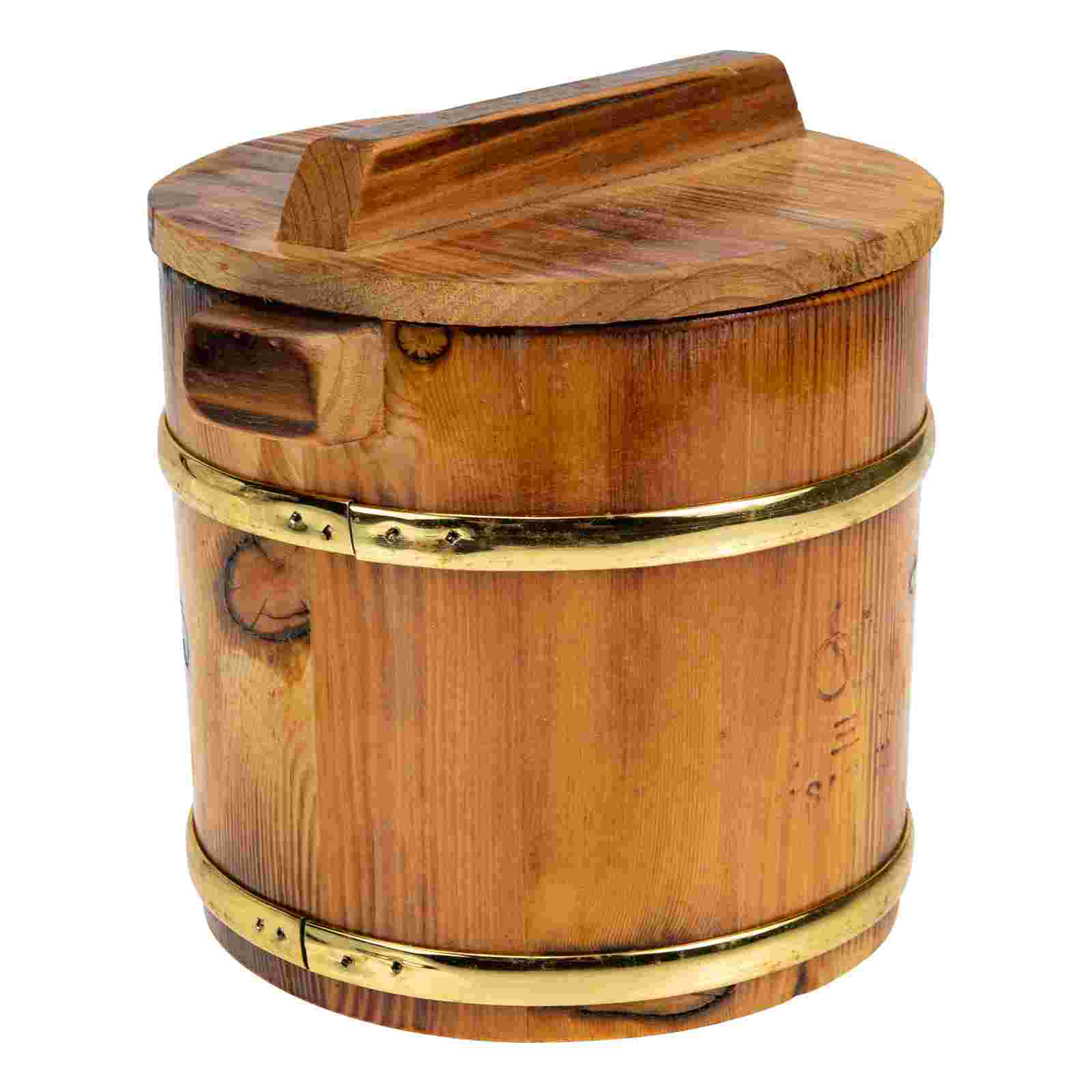 1 set of Wooden Rice Steamer Practical Steamed Rice Bucket Wooden Steamed Rice Bucket