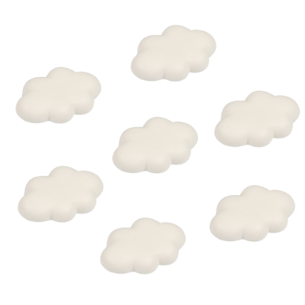 Pizarra magnética con forma de corazón/nube, adhesivo decorativo ABS, imán para nevera: White cloud
