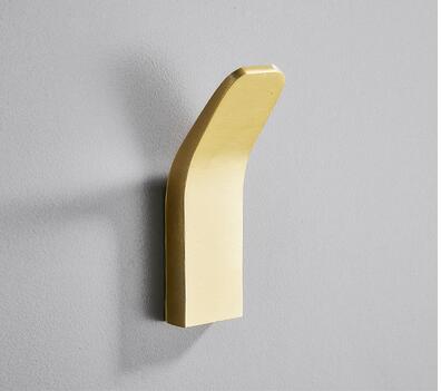 Gancho de aluminio para colgar ropa, accesorios de baño, colgador de puerta de cobre, montado en la pared: gold A