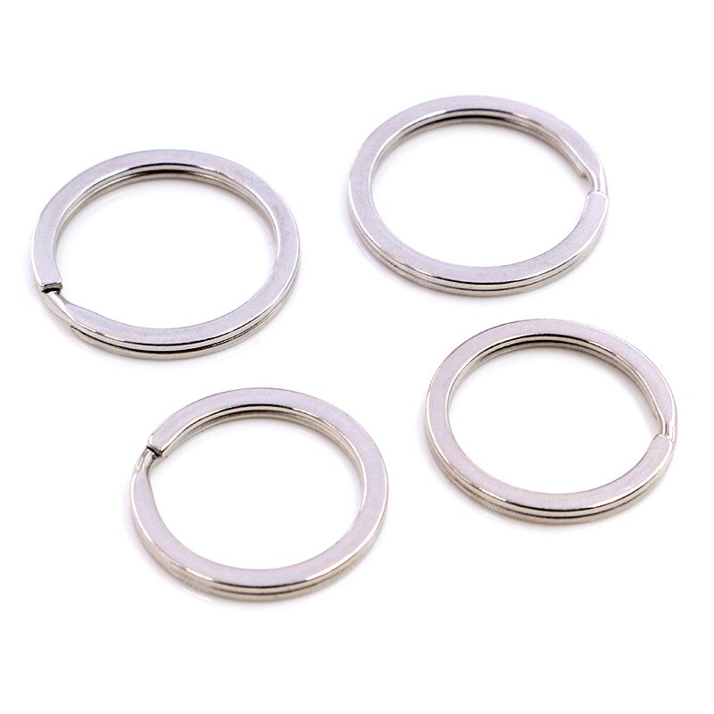Rostfritt stål 25mm 28mm 10 st/lot nyckelring nyckelring ingen blekning färger loop ring nyckelring nyckelringar