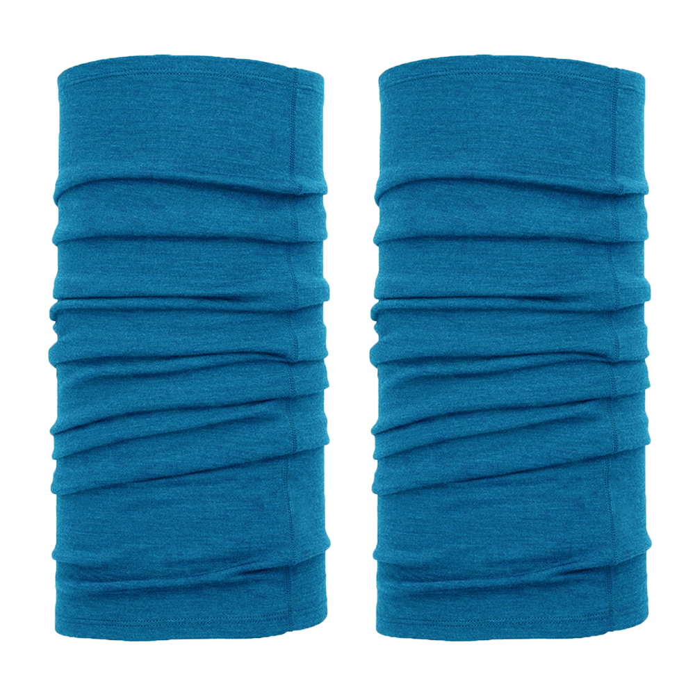 Adult 100% Merino Wool Neck Gaiter - Ski Face Mask Neck Warmer Ring Wrap for Men Lightweight 1 Layer Warm Cover &amp; Scarf 2-Pack: Royal Blue (2 Pairs)