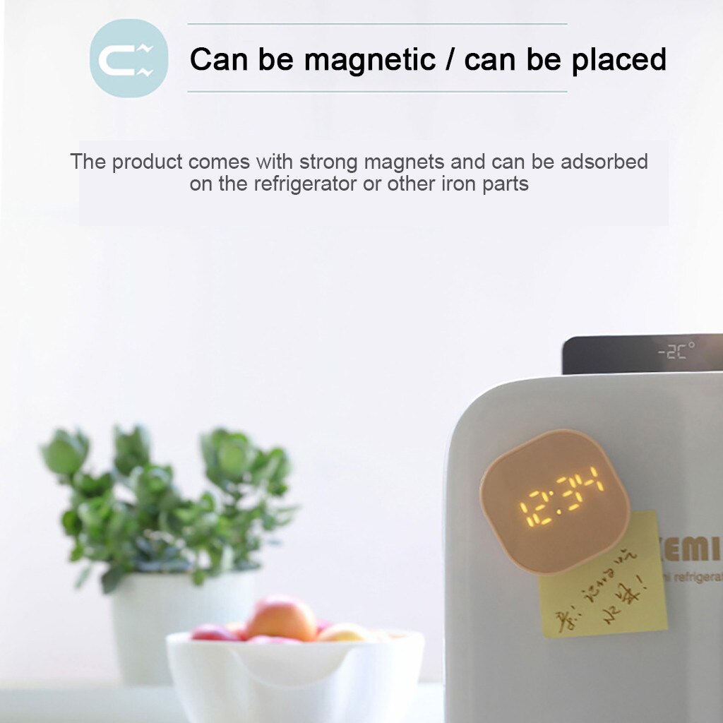 Digital Wall Clock Square Small Alarm Clock Luminous Mute Led Multifunctional Digital Clock Light Home Electronics