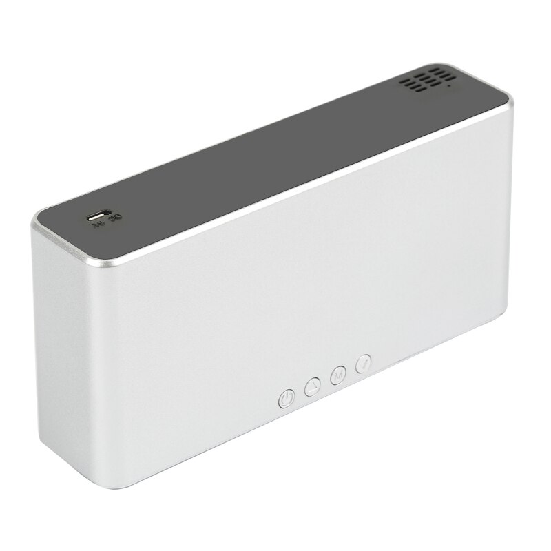 Alarm Clock Smart Home Multifunctional Desktop Mirror Alarm Clock Wireless Charger Silver Style