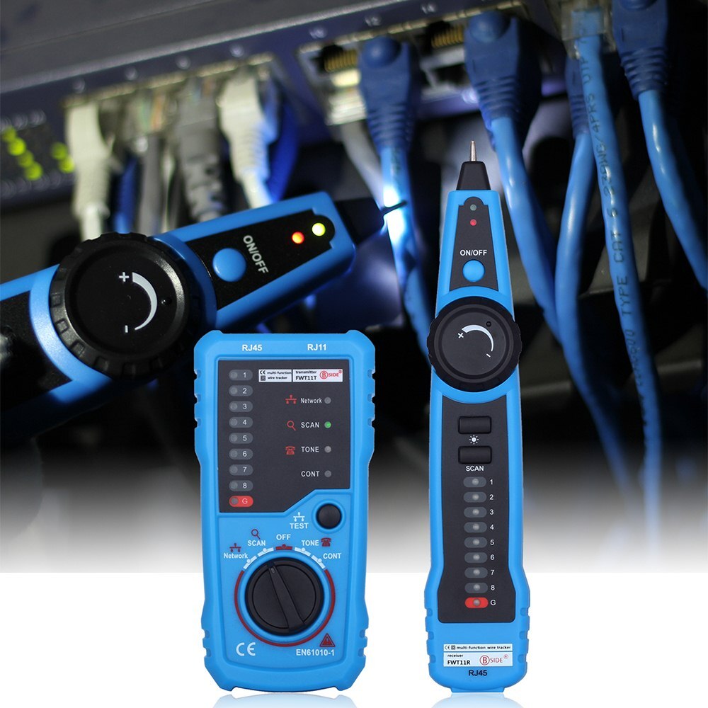 LAN Cable Tester Detector Line Finder RJ11 RJ45 Cat5 Cat6 Telephone Wire Network Tracker Tracer Ethernet Line Finder Gadgets