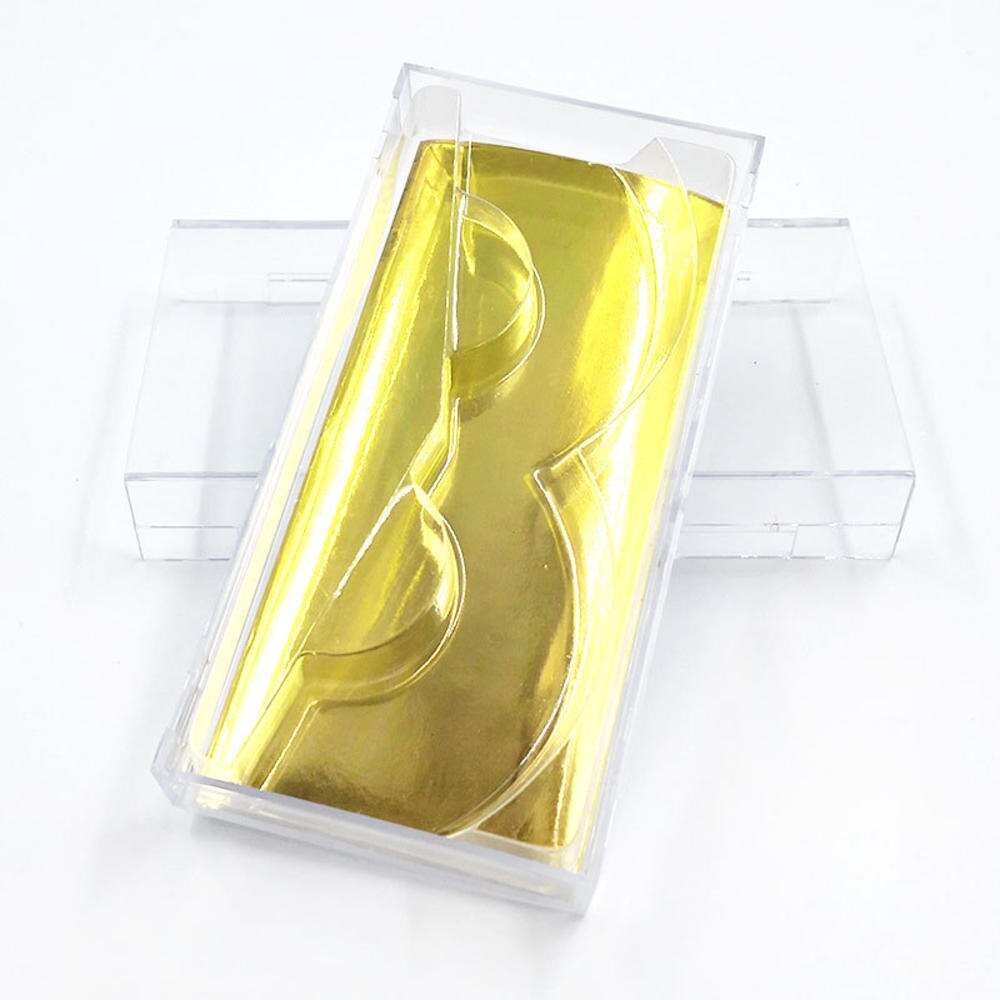 Portable vide étui à cils Transparent acrylique coque en diamant faux cils boîte de rangement en plastique boîte d'emballage de cils avec plateau: B