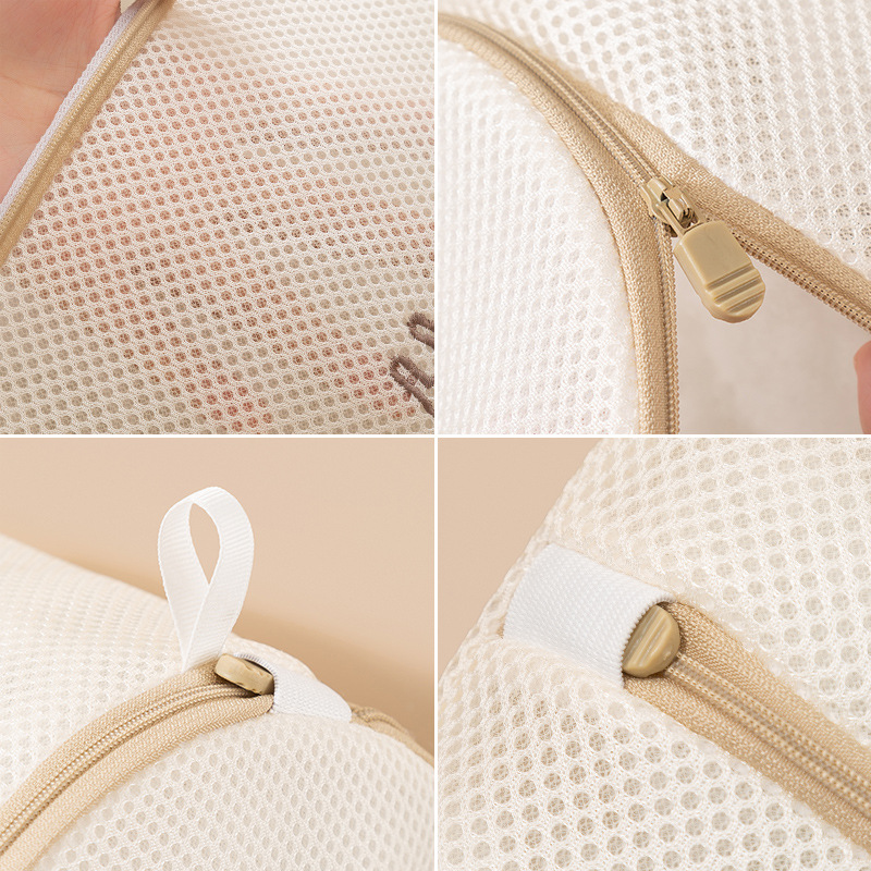 Bolsas de lavado de 7 tamaños, bolsa de lavandería sucia de poliéster de malla, organizador de cesta de lavado de sujetador de red bordado para ropa interior, bolsa de lavandería