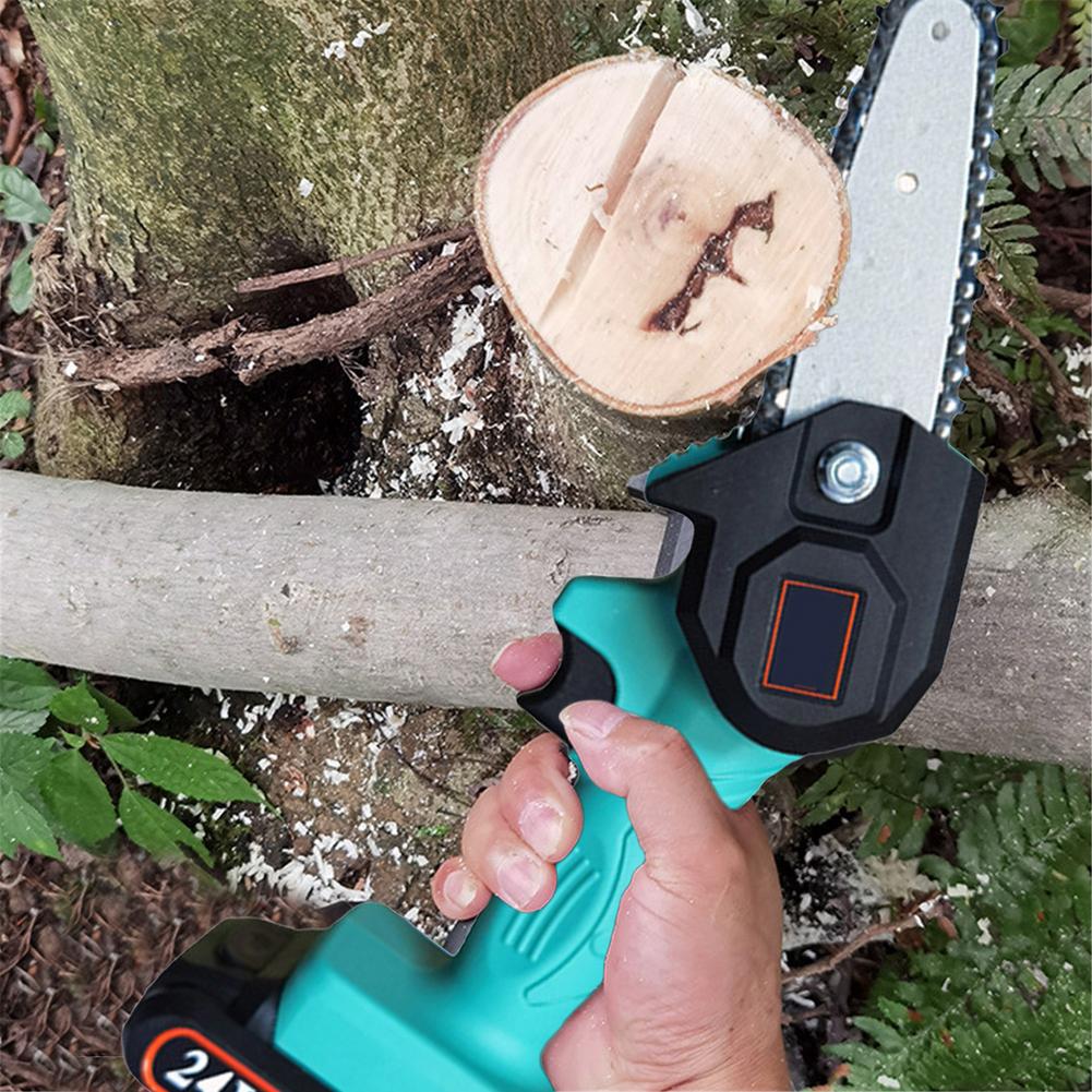 220V 550w Echargeable Electric Handheld Chainsaw Small Household Wireless Lithium Battery Outdoor Logging Chainsaw