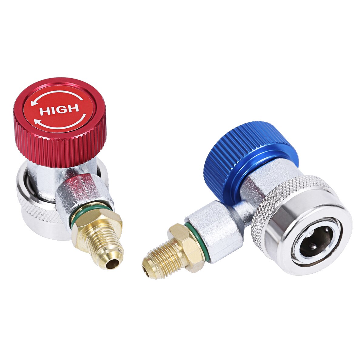 Freon – connecteur adaptateur haute et basse pour réfrigérant, R134A AC, 1 paire, raccord rapide réglable, jauge de collecteur, A20
