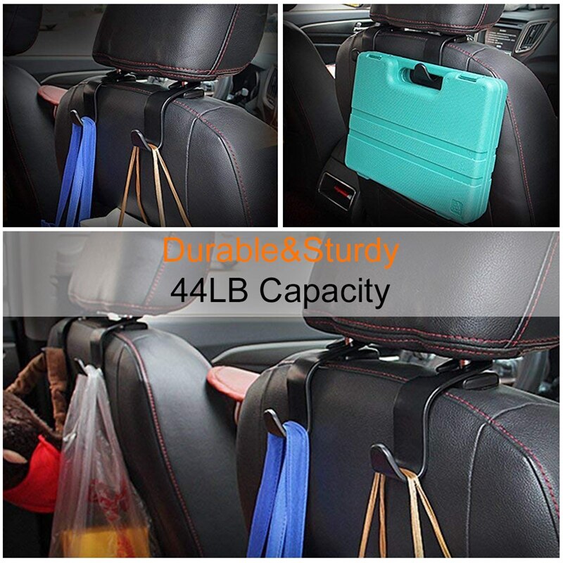 4Stck Wagen Lager Haken Kopfstütze Haken Wagen Sitz Aufhänger Haken Organizer Plastik Lager Halter Pro Handtasche Geldbeutel